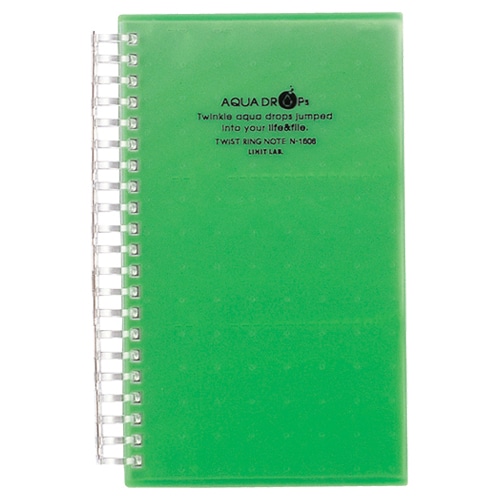 リヒトラブ AQUA DROPs カードホルダー W127×D18×H190mm 120カード ヨコ入れ 黄緑 A-5000-6 1冊