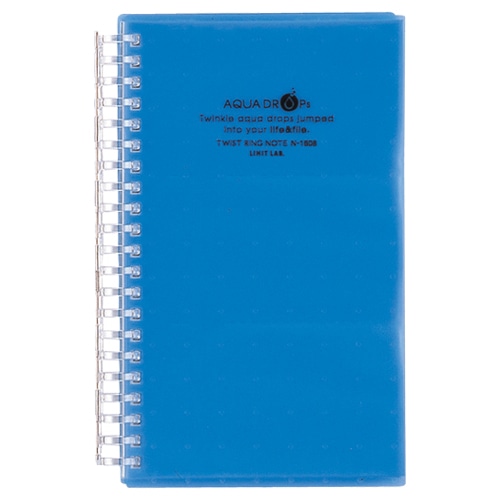 リヒトラブ AQUA DROPs カードホルダー W127×D18×H190mm 120カード ヨコ入れ 青 A-5000-8 1冊