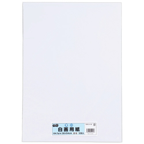 ＴＡＮＯＳＥＥ　白画用紙　薄口　四切　１パック（１０枚）