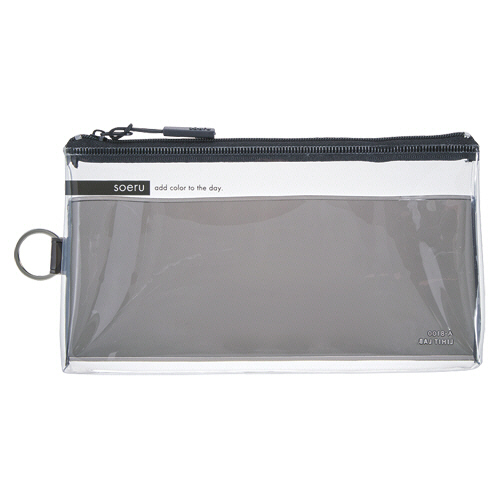 リヒトラブ　ｓｏｅｒｕ　クリヤーペンケース　スモークブラック　Ａ－８１００－２４　１個