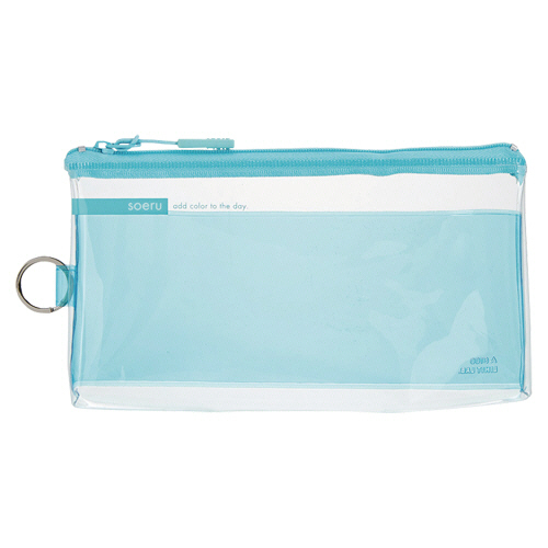 リヒトラブ　ｓｏｅｒｕ　クリヤーペンケース　アイスブルー　Ａ－８１００－１４　１個