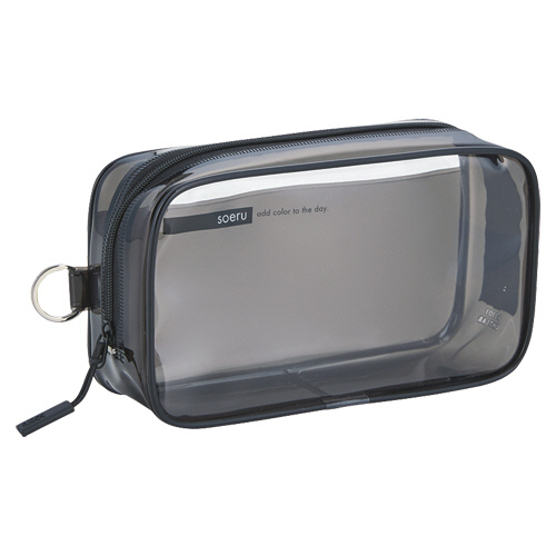 リヒトラブ　ｓｏｅｒｕ　クリヤーボックスペンケース　スモークブラック　Ａ－８１０１－２４　１個