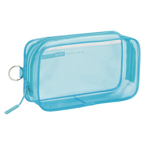 リヒトラブ　ｓｏｅｒｕ　クリヤーボックスペンケース　アイスブルー　Ａ－８１０１－１４　１個