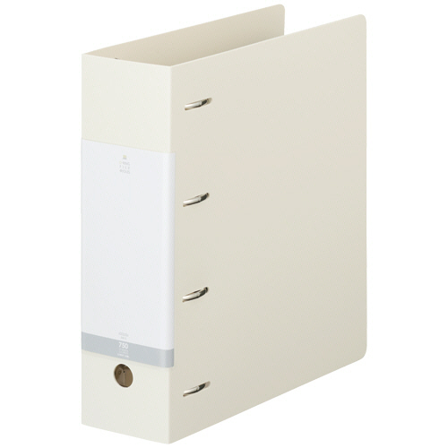 リヒトラブ　リクエスト　Ｄ型リングファイル　Ａ４タテ　４穴　７５０枚収容　７５ｍｍとじ　背幅８８ｍｍ　白　Ｇ１２９０－０　１冊