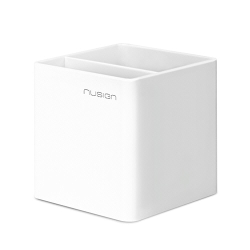デリ　ｎｕｓｉｇｎ　ペン立て（四角）　ホワイト　ＤＬＩ－ＮＦＵ０１１ＷＨ　１個