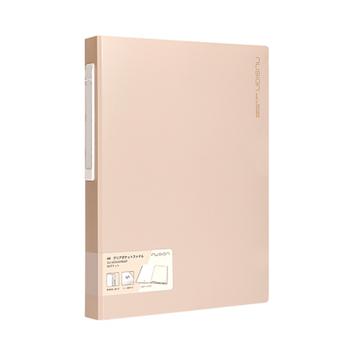 デリ　ｎｕｓｉｇｎ　クリアポケットファイル　Ａ４　６０ポケット　ベージュ　ＤＬＩ－ＮＤＢ１６９ＢＥ６０Ｐ　１冊