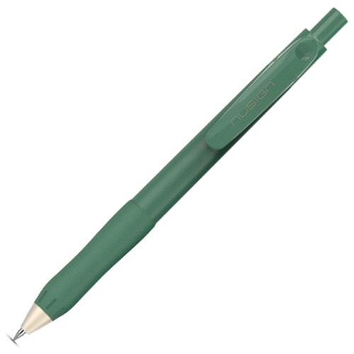 デリ　ｎｕｓｉｇｎ　ゲルインクボールペン　０．５ｍｍ　ブラック　（軸色：ディープグリーン）　ソフトラバーグリップ　ＤＬＩ－ＮＰＥ５７６ＤＧ　１本