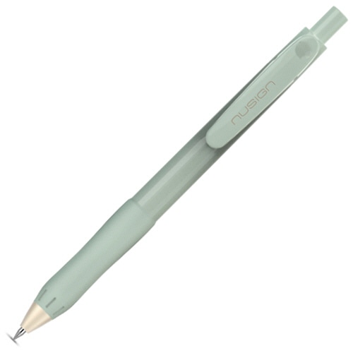 デリ　ｎｕｓｉｇｎ　ゲルインクボールペン　０．５ｍｍ　ブラック　（軸色：グリーン）　ソフトラバーグリップ　ＤＬＩ－ＮＰＥ５７６ＧＲ　１本