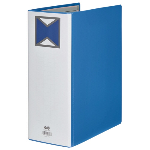 TANOSEE パイプ式ファイル 片開き A4タテ 1000枚収容 100mmとじ 背幅116mm 青 1冊