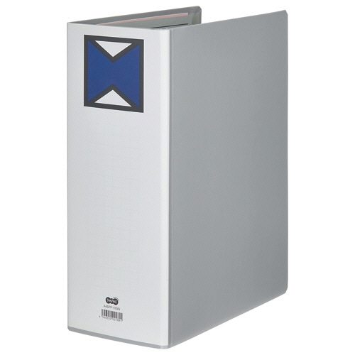 TANOSEE パイプ式ファイル 片開き A4タテ 1000枚収容 100mmとじ 背幅116mm グレー 1冊