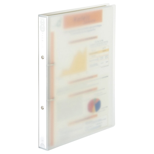 TANOSEE リングファイル A4タテ 2穴 180枚収容 リング内径25mm 背幅31mm クリア 1冊