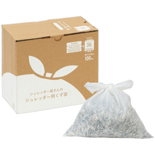 明光商会　シュレッダー屋さんシリーズ　シュレッダーくず袋　３０Ｌ　１箱（１００枚）