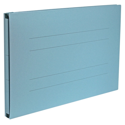 セキセイ のびーるファイル(エスヤード)PP貼り A4ヨコ 800枚収容 背幅17-97mm ブルー AE-51FP-BU 1冊