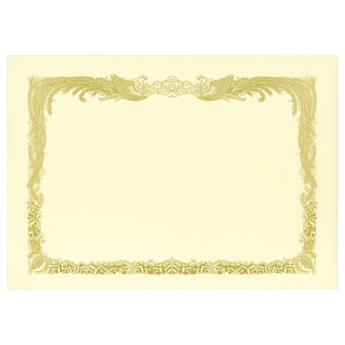 TANOSEE 賞状用紙 クリーム A4 タテ書用 1冊(10枚)