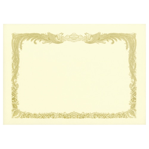 TANOSEE 賞状用紙 クリーム A3 タテ書用 1冊(10枚)