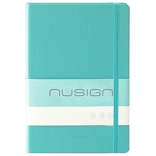デリ　ｎｕｓｉｇｎ　合皮カバーノートブック　セミＡ５　９６枚　ブルー　ＤＬＩ－ＮＮＢ２８１ＢＬ　１冊