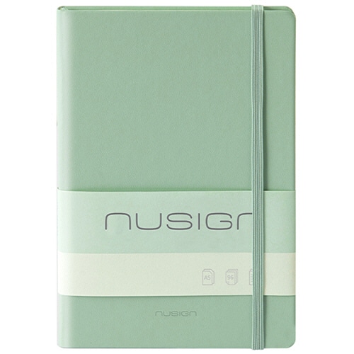 デリ　ｎｕｓｉｇｎ　合皮カバーノートブック　セミＡ５　９６枚　グリーン　ＤＬＩ－ＮＮＢ２８１ＧＲ　１冊
