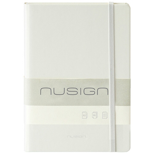 デリ　ｎｕｓｉｇｎ　合皮カバーノートブック　セミＡ５　９６枚　ホワイト　ＤＬＩ－ＮＮＢ２８１ＷＨ　１冊