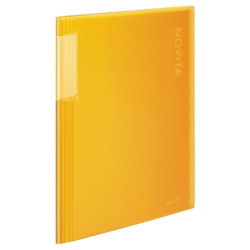 コクヨ クリヤーブック(ノビータ) 固定式 A4タテ 20ポケット 背幅5～40mm 黄 ラ-N20Y 1冊