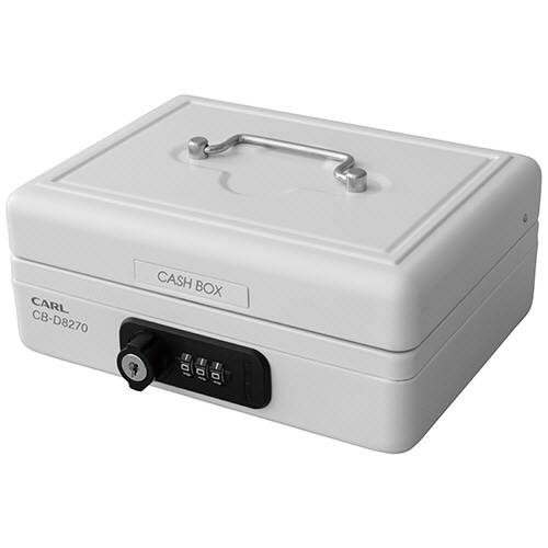 カール事務器　そとレジ　キャッシュボックス　ダイヤル錠タイプ　Ａ６　Ｗ１９５×Ｄ１５５×Ｈ８７ｍｍ　ホワイト　ＣＢ－Ｄ８２７０－Ｗ　１台