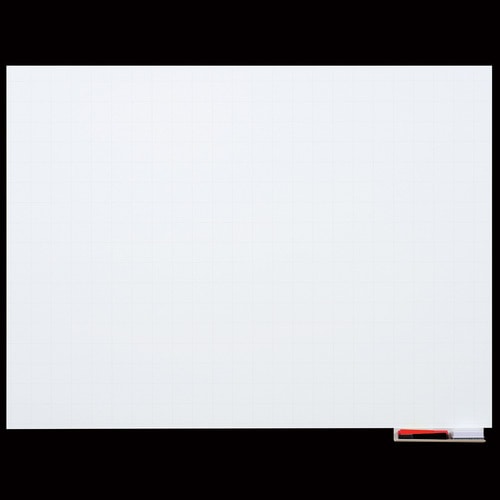 マグエックス マグネットホワイトボードシート 暗線入 超特大 1800×900mm MSHP-90180-M 1枚