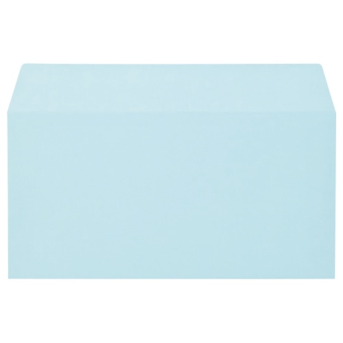 キングコーポレーション ソフトカラー封筒 のり付 洋0(洋長3) 100g/m2 ブルー 162023 1パック(100枚)