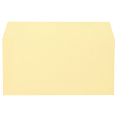 キングコーポレーション ソフトカラー封筒 のり付 洋0(洋長3) 100g/m2 クリーム 162029 1パック(100枚)