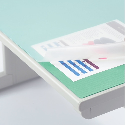 ライオン事務器 デスクマット 再生オレフィン製 ノングレア仕上 ダブル(グリーンマット付) 1335×620×1.5mm No.3-PR 1枚