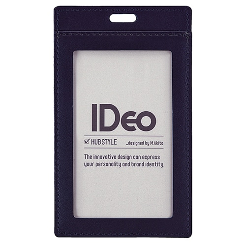 コクヨ ネームカードケース(IDeo HUBSTYLE) 革製 名刺・IDカード用 タテ型 紺 NM-CK196DB 1枚