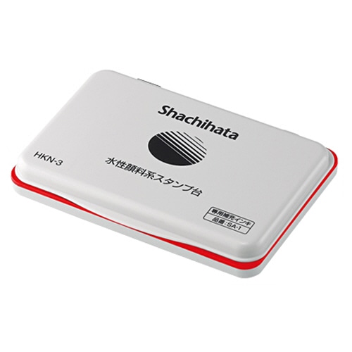 シヤチハタ 水性顔料系スタンプ台 大形 赤 HKN-3-R 1個