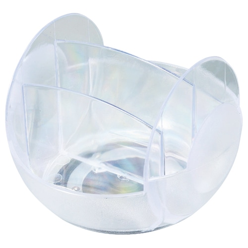 TANOSEE 回転式デスクオーガナイザー 直径151×H111mm クリア 1個