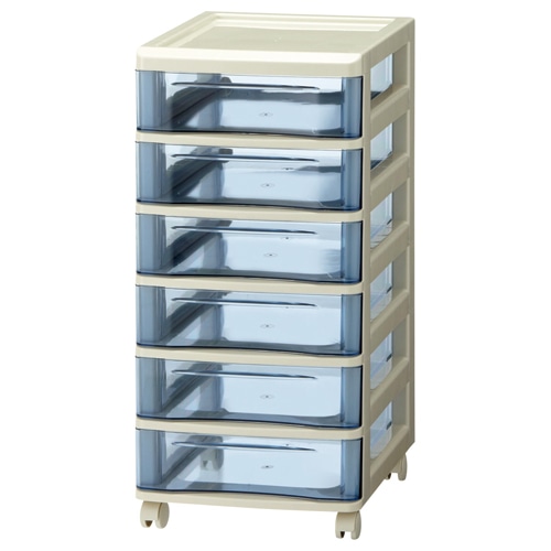 山田化学 スタックチェスト B4 浅型6段 ダークブルー B4-S6 1台