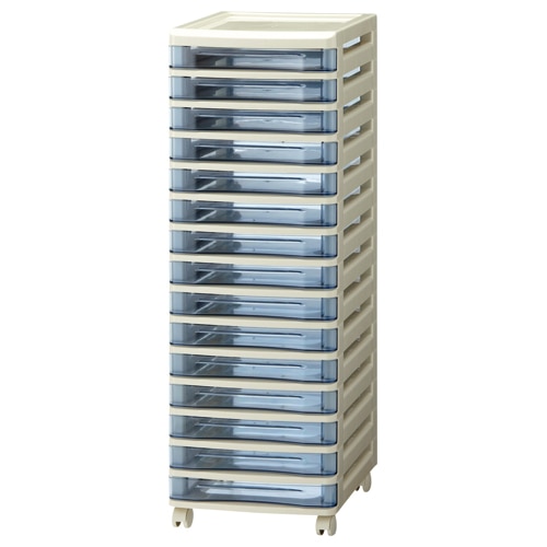 山田化学 スタックチェスト B4 超浅型15段 ダークブルー B4-SS15 1台