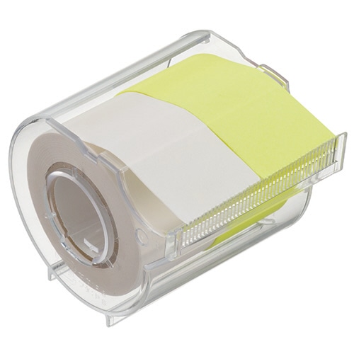 ヤマト メモック ロールテープ カッター付 25mm幅 白&レモン R-25CH-WL 1個