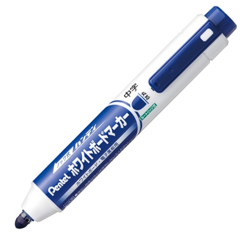 ぺんてる ノック式ハンディ ホワイトボードマーカー 中字丸芯 青 MWXN5M-C 1本