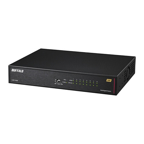 バッファロー　１０ＧｂＥ　スイッチングハブ　８ポート　ブラック　ＬＸＷ－１０Ｇ８　１台