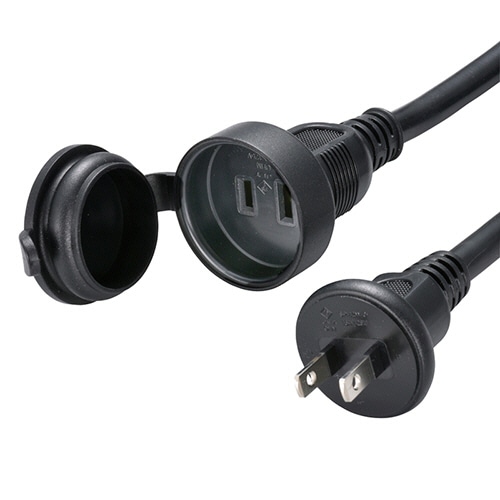 オーム電機　延長コード　防雨型　フタ付　１個口　１０ｍ　ブラック　ＨＳ－ＥＷ１１００Ｆ３－Ｋ　１本