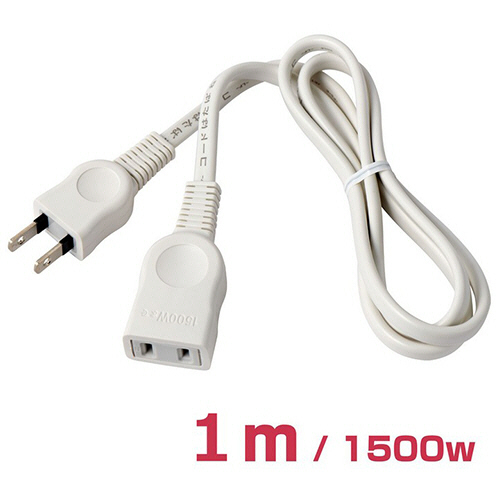 ＥＬＰＡ　ＥＤＬＰ延長コード　１ｍ　ホワイト　ＬＰＥ－１０１Ｎ（Ｗ）　１本