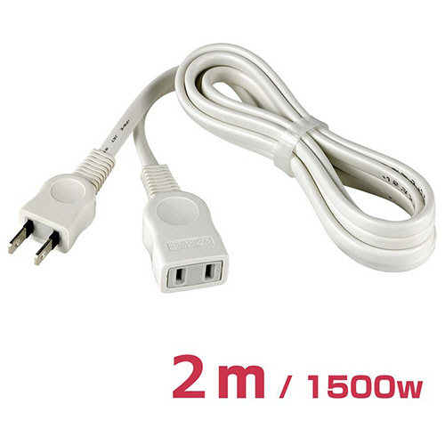 ＥＬＰＡ　ＥＤＬＰ延長コード　２ｍ　ホワイト　ＬＰＥ－１０２Ｎ（Ｗ）　１本