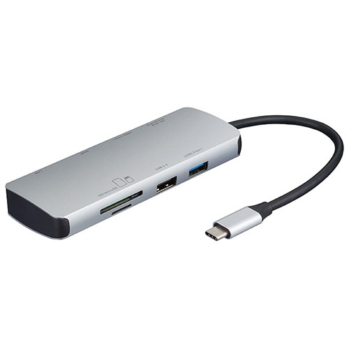 ナカバヤシ　ＰＤ対応　Ｔｙｐｅ－Ｃ　８ｉｎ１　マルチコネクトドッキングステーション　シルバー　ＵＤ－Ｃ１５ＳＬ　１個
