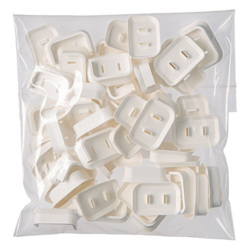 ＥＬＰＡ　安全プラグカバー　Ｌ型／ムービープラグ両用タイプ　ホワイト　ＴＨ－ＡＮ２０２－５０Ｐ（Ｗ）　１パック（５０個）