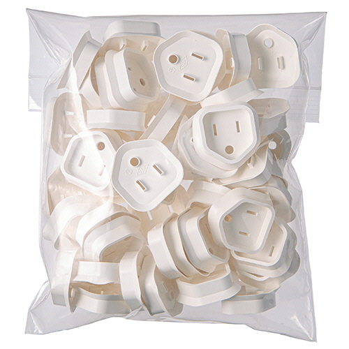 ＥＬＰＡ　安全プラグカバー　接地２Ｐタイプ　ホワイト　ＴＨ－ＡＮ２０３－５０Ｐ（Ｗ）　１パック（５０個）