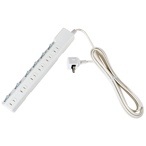 ＥＬＰＡ　耐雷スイッチ付タップ　６個口　３ｍ　ＷＬＫ－６３Ｓ（Ｗ）　１個