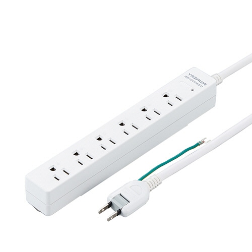 ヤザワ　３Ｐマグネットフック付タップ　６個口　５ｍ　白　Ｈ５ＨＪＫＰ６０５ＷＨ　１個