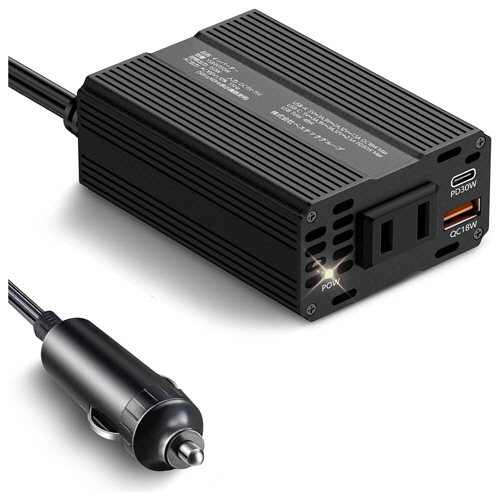 ベステック　修正正弦波カーインバーター　１５０Ｗ　黒　ＢＴＹＳＩＮＶ１５０Ｗ－ＢＫ　１個