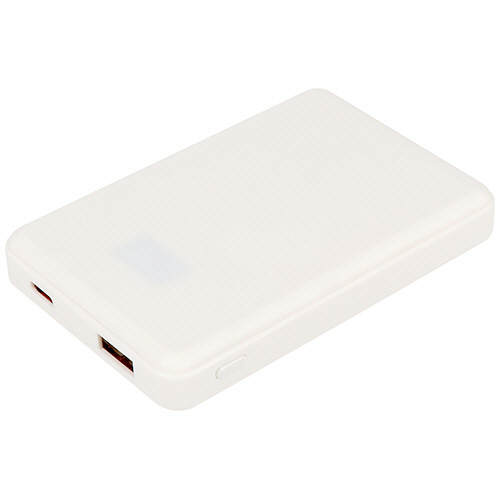 オウルテック　準固体電池採用　モバイルバッテリー　５０００ｍＡｈ　ホワイト　ＯＥＣ－ＬＰＢ５０２４－ＷＨ　１個