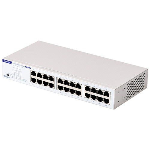 エレコム　Ｇｉｇａ対応スイッチングハブ（金属筐体／電源内蔵）　２４ポート　ホワイト　ＲｏＨＳ指令準拠（１０物質）　ＥＨＣ－ＢＧ０１－２４ＭＷ　１台