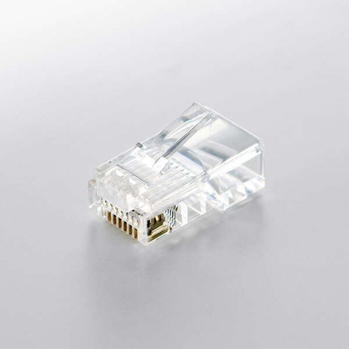 エレコム　自作用ＲＪ４５コネクター（Ｃａｔ５ｅ／単線ヨリ線両対応）　ＬＤ－ＲＪ４５Ｔ１０Ａ２　１パック（１０個）