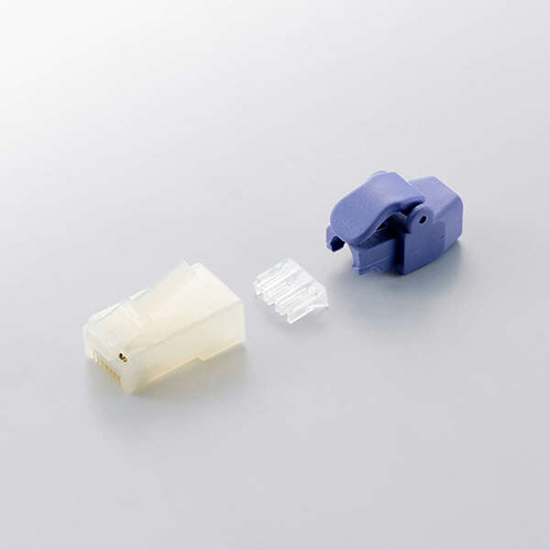 エレコム　ツメの折れない　自作用ＲＪ４５コネクター（Ｃａｔ６／単線ヨリ線両対応）　ＬＤ－６ＲＪ４５Ｔ１０／ＴＰ２　１パック（１０個）