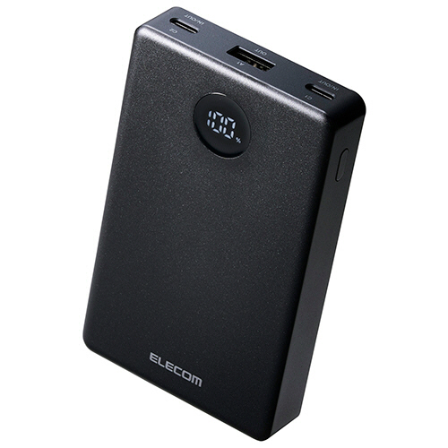 エレコム　半固体モバイルバッテリー（３５Ｗ）　１００００ｍＡｈ　ブラック　ＤＥ－Ｃ８６－１００００ＢＫ　１個